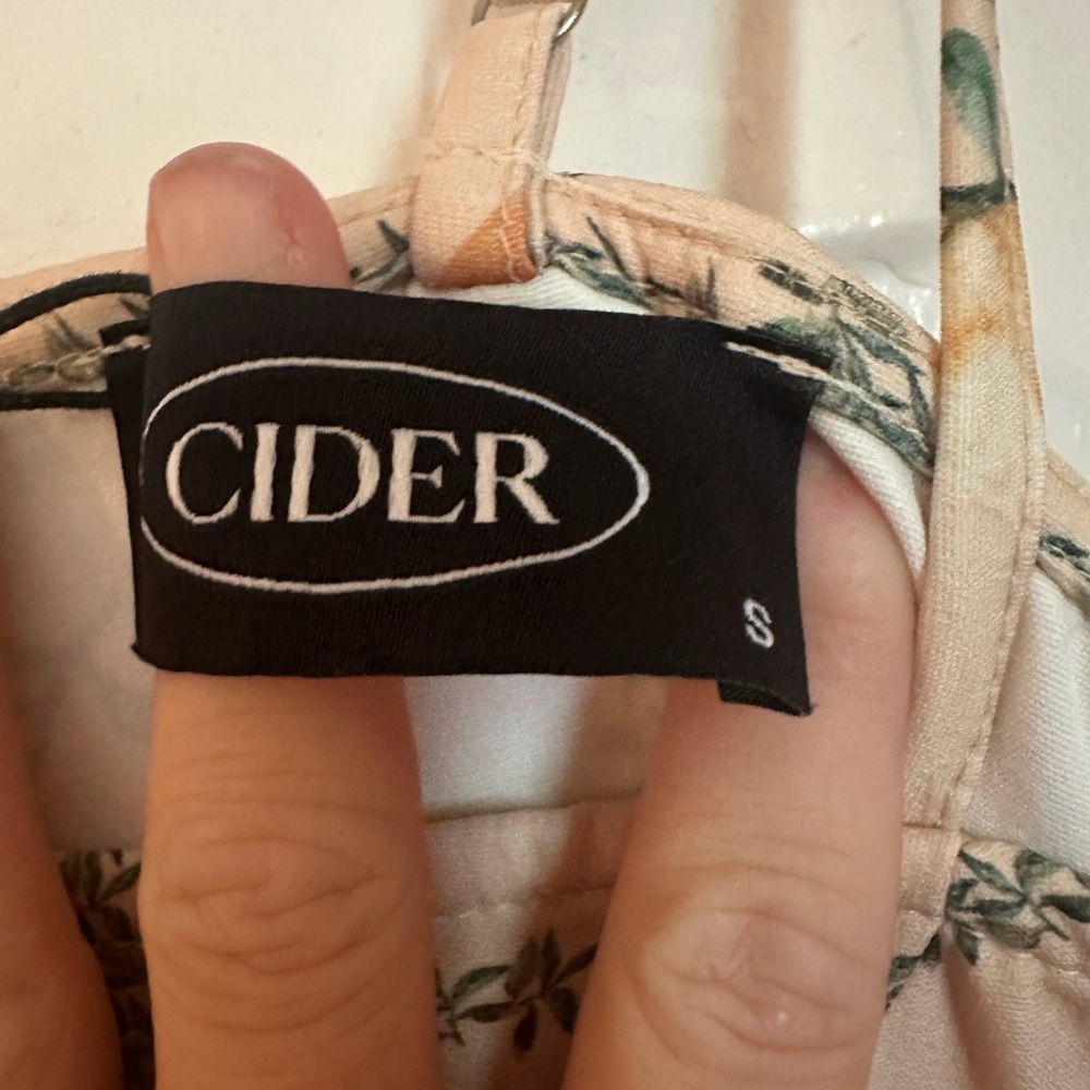 NWT CIDER BUTTERFLY & FRUIT PATTERN RUFFLE LAYER CAMI DRESS - Size Small SKU:363 - Picture 9 of 9